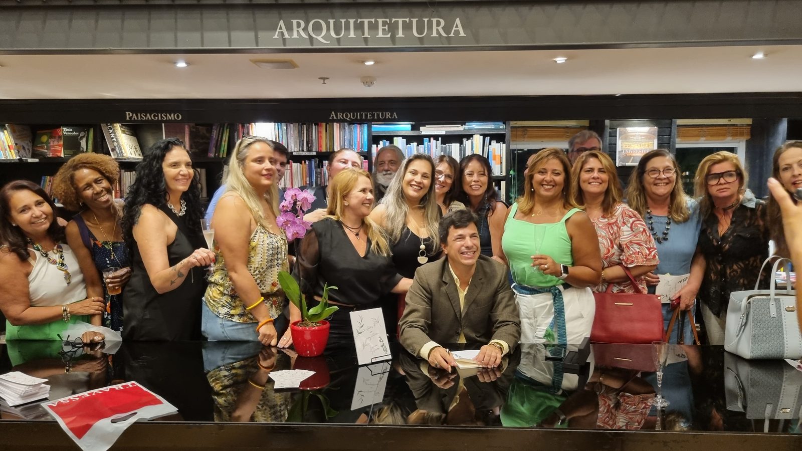 Amigos e leitores no lançamento
